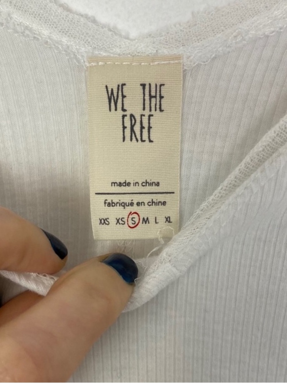 Free People We the Free White Tangerine Swing Long Sleeve Tee Size Small - Picture 3 of 6
